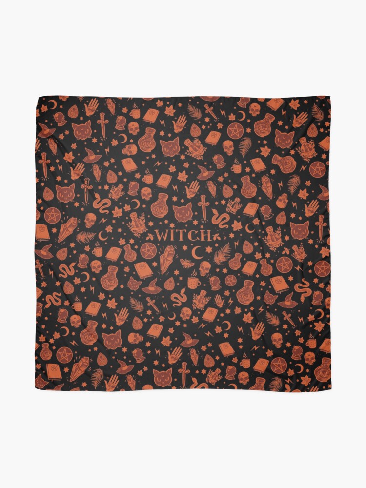 Alternate view of WITCH orange elements Scarf