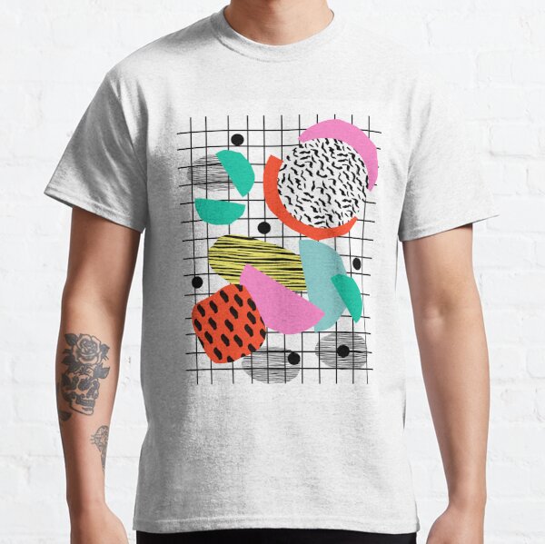 Eighties Memphis Pattern T-Shirt 80s Retro Designs Male Vintage T