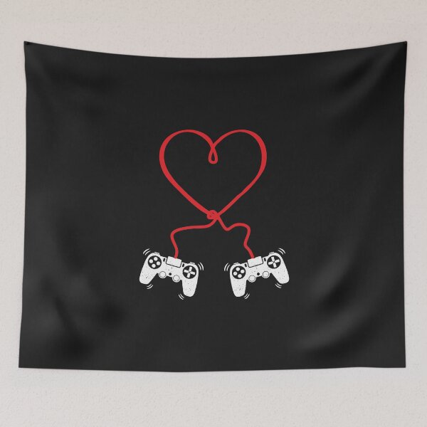 Item preview, Gamer heart controller Valentines day cute video games lover gift idea couples matching designed and sold by alenaz.