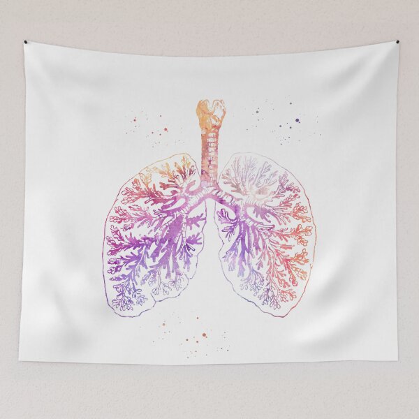 Item preview, Anatomical Lungs,watercolor art designed and sold by Liededrom..