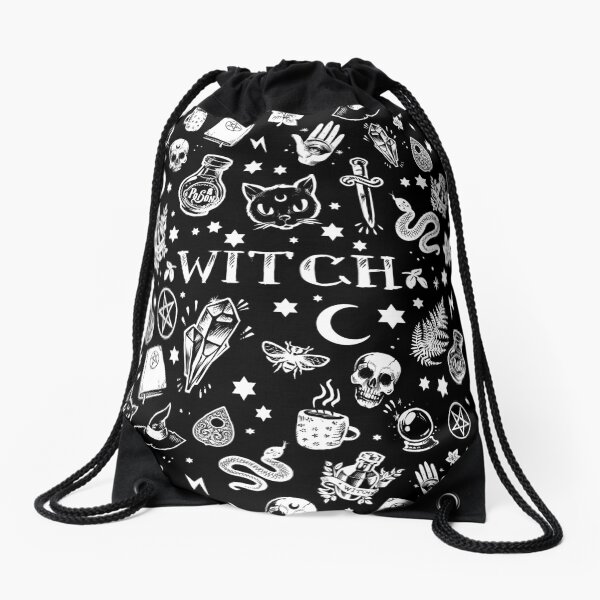 WITCH PATTERN 2 Drawstring Bag