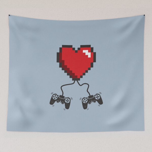 Item preview, Gamer Heart Controller Valentines Day Gift Cute Couples Matching Games Lover Gift designed and sold by alenaz.