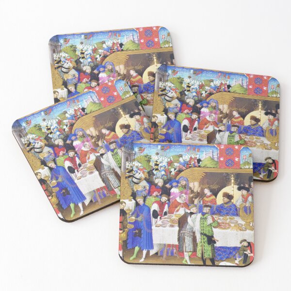 Item preview, Medieval feasting scene designed and sold by Vintage Designs +.