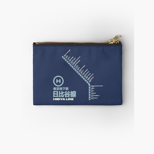 Item preview, Tokyo Hibiya Line Train Station List Map Navy designed and sold by VoodooCircus.