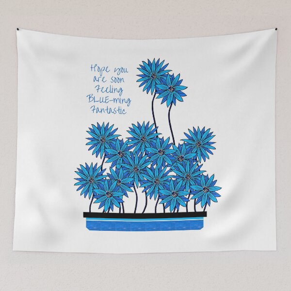 Item preview, Get Well Card - Hope You're Soon Feeling Blue-ming Fantastic designed and sold by Heatherian.