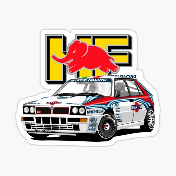 Lancia Delta Integrale Stickers for Sale | Redbubble