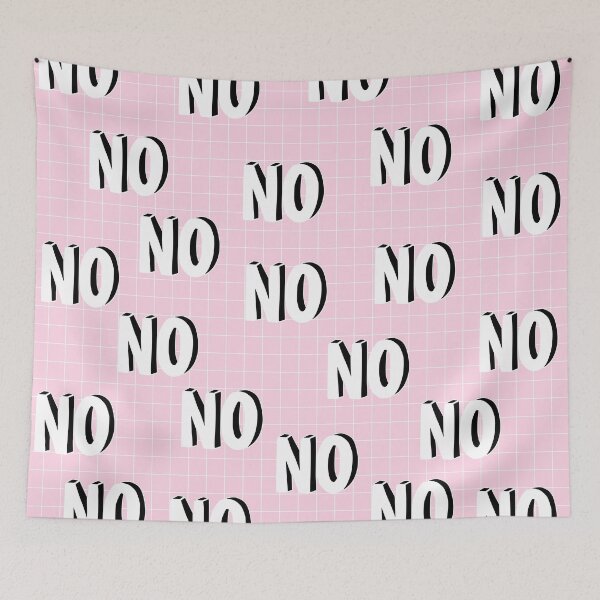 Item preview, Funny NO Pattern on Pink Background designed and sold by kapotka.