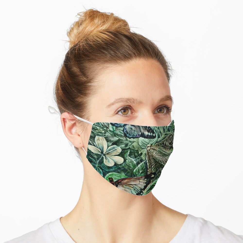 Bearded Dragon and Butterflies - Colour Mask
