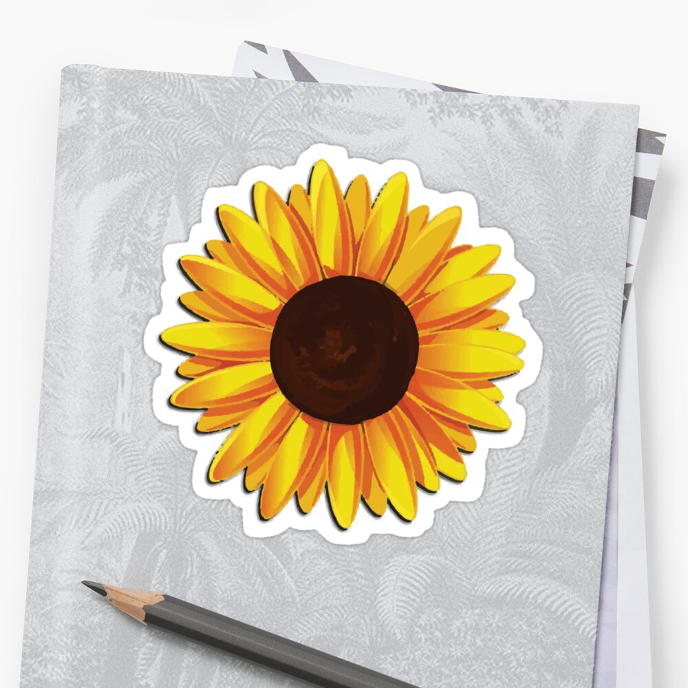 Sunflower Stickers By Ericbracewell Redbubble 7221