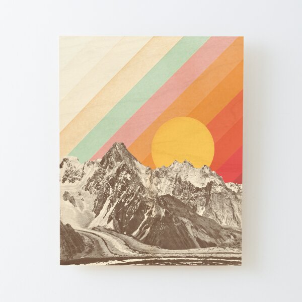 Mountainscape #1 Wood Mounted Print
