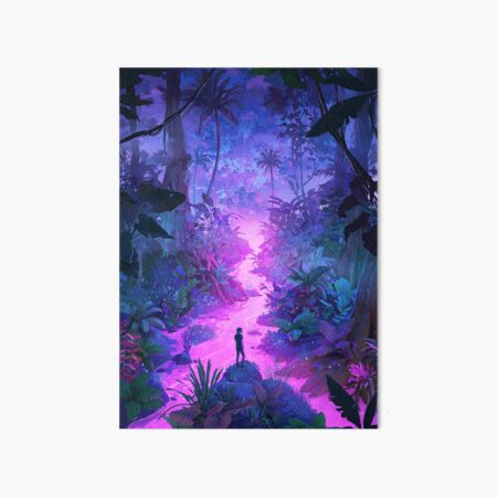 Neon Jungle Art Board Print
