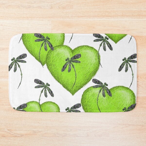 Item preview, Hearts & Dragonflies Luscious Lime designed and sold by lyndseyart.
