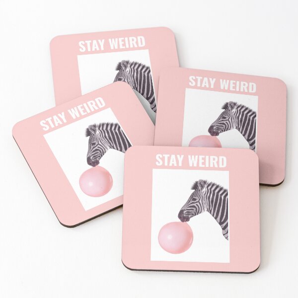 Item preview, Stay Weird Zebra with Chewing Gum designed and sold by AlessiaJD.