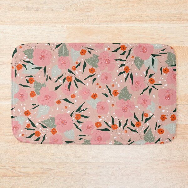Item preview, Sweet lucky garden small flowers floral pattern beautiful flowers watercolor pink, orange and lilac, small roses designed and sold by Lady Bruniere.