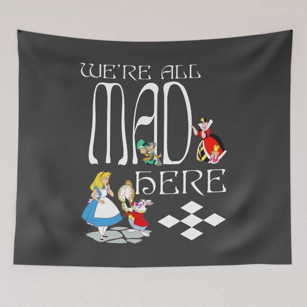 Item preview,   Alice In Wonderland All Mad Hatter Queen Rabbit Tea Party Fans  designed and sold by TopTeeShop.