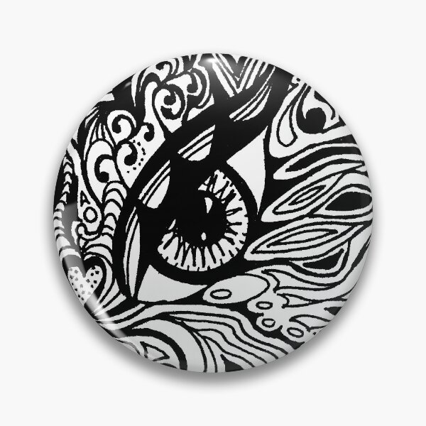 Item preview, I Have Got My Eye On You Miniature Tangle 14 Black designed and sold by Heatherian.