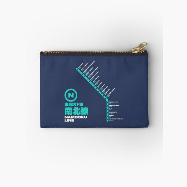 Item preview, Tokyo Namboku Line Train Station List Map Navy designed and sold by VoodooCircus.