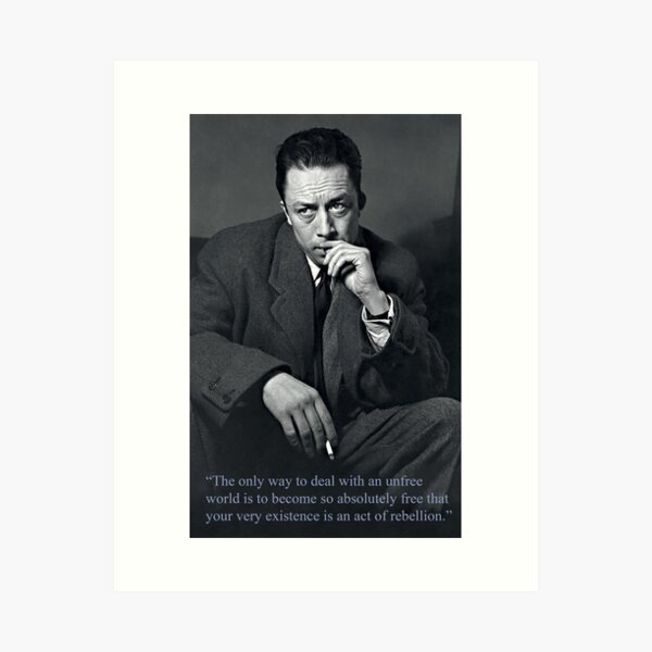 Aperçu de l'œuvre Citation rebelle d'Albert Camus créée et vendue par radLeft.