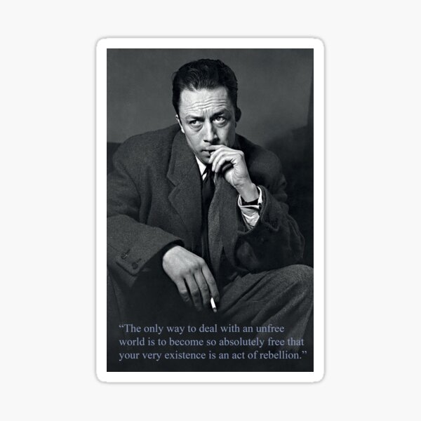 Aperçu de l'œuvre Citation rebelle d'Albert Camus créée et vendue par radLeft.