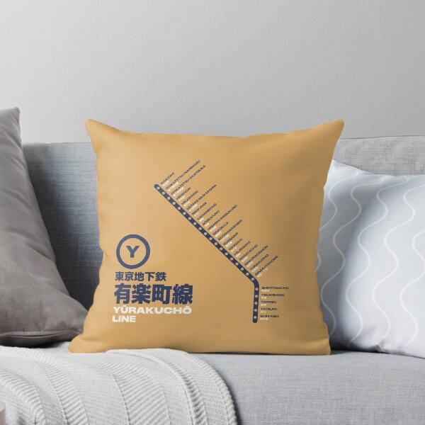 Item preview, Tokyo Yurakucho Line Train Station List Map Gold designed and sold by VoodooCircus.
