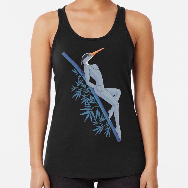 heron woman Racerback Tank Top
