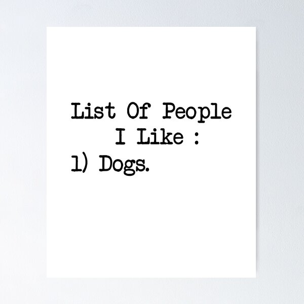 Item preview, List Of People I Like Dogs designed and sold by SoufStore.