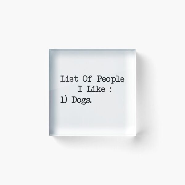 Item preview, List Of People I Like Dogs designed and sold by SoufStore.