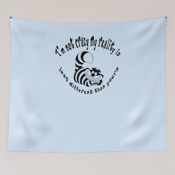Item preview, Alice Cat I Am Not Crazy Tea Party Fans Vintage Literary Gifts designed and sold by TopTeeShop.