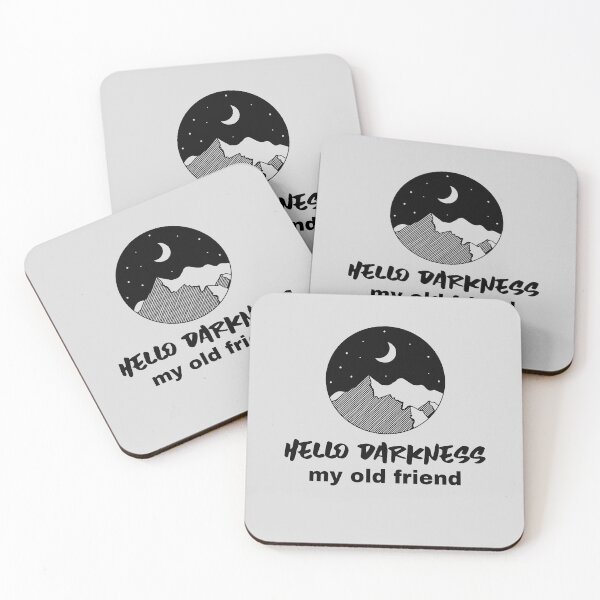 Item preview, Hello Darkness My Old Friend Night Mountains designed and sold by AlessiaJD.