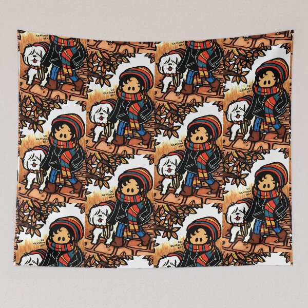 Item preview, Sweet Pea and Hot Dog Autumn Park Walk designed and sold by gogenevieve.