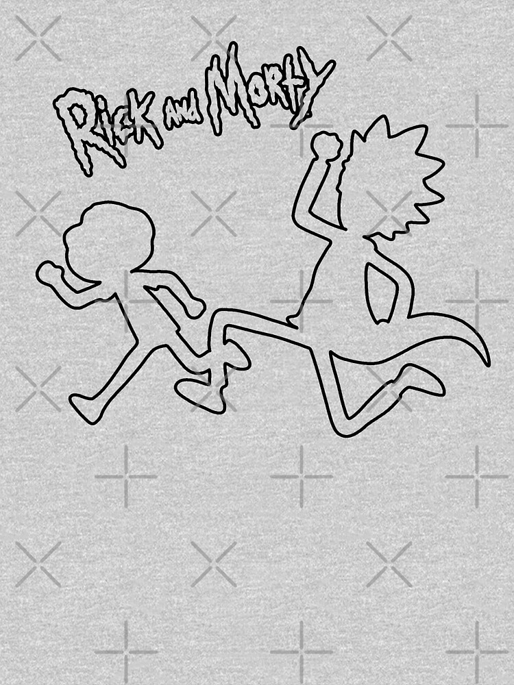 Rick and Morty black and white by ValentinaHramov