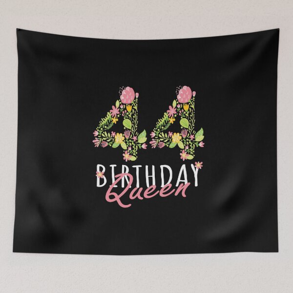 Item preview, 44th Birthday Queen 44 Years Old Woman Floral B-day Theme product designed and sold by Grabitees.