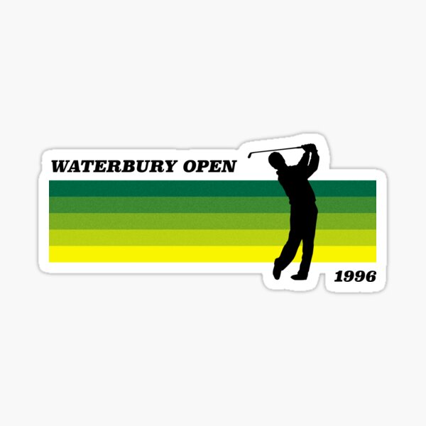 Vista previa del artículo con la obra «Abierto de Waterbury | Inspirado en Happy Gilmore | Golf verde y amarillo», diseñado y vendido por 90s-Mall.