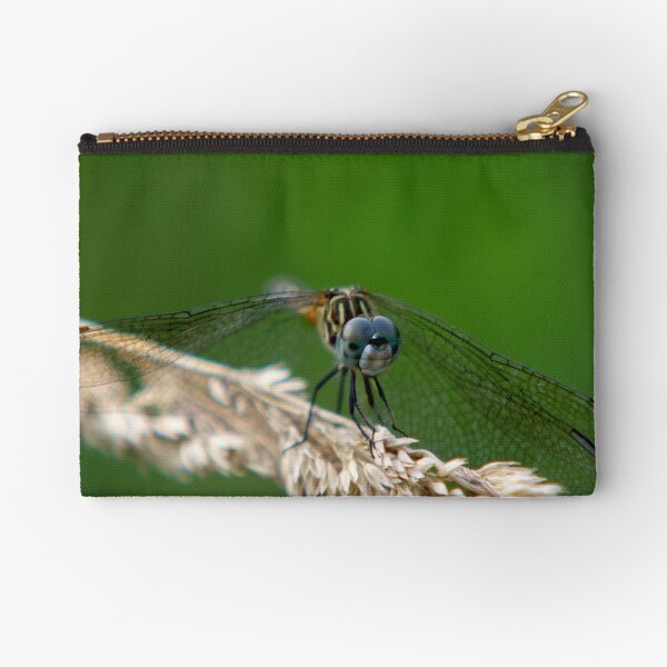 Blue Dasher Dragonfly Zipper Pouch
