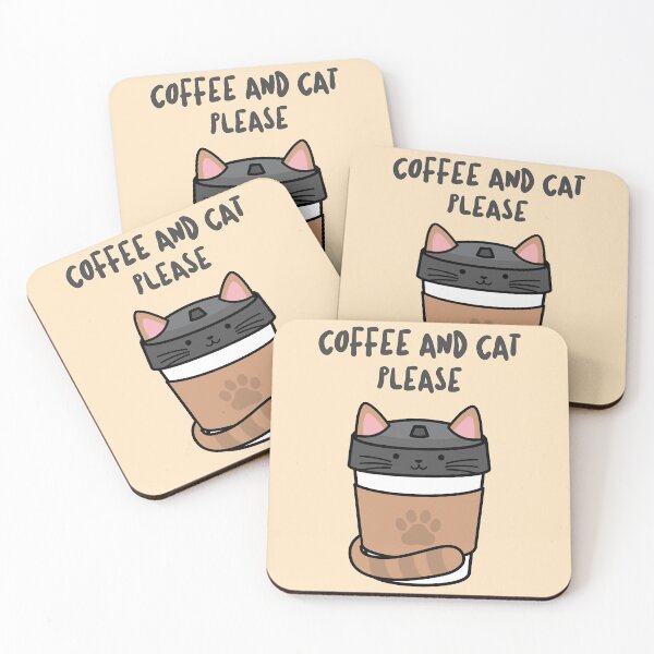 Item preview, Coffee and Cat Please designed and sold by AlessiaJD.