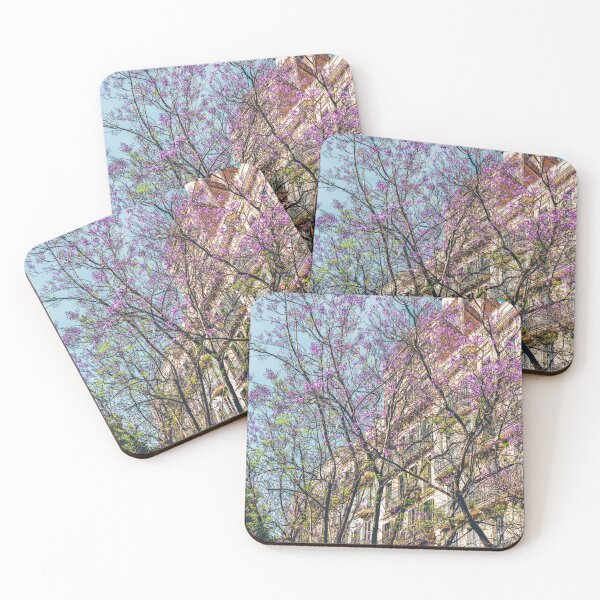 Item preview, Purple Flower Trees, Tree Blossom, Barcelona City, Pink Flowers, Spring Blossom, Spring Barcelona, Nature Back To Life designed and sold by radub85.
