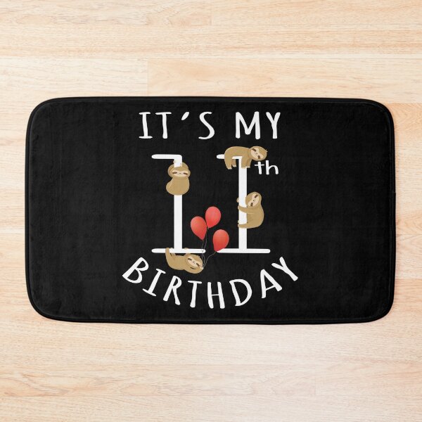 Item preview, It's My 11th Birthday Sloth 11 Years Old Kid B-day Party design designed and sold by Grabitees.