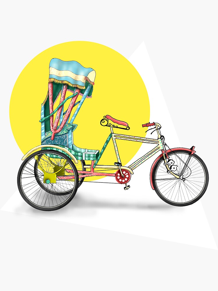 indian-cycle-rickshaw-sticker-by-priyankaoberoi-redbubble