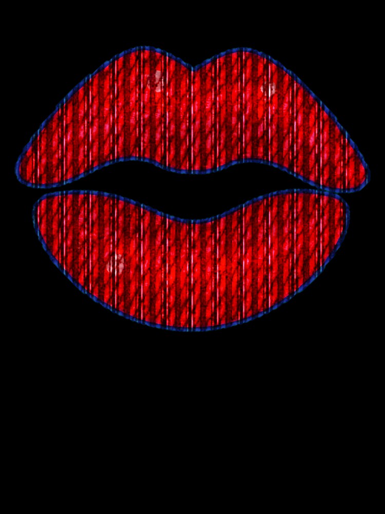 Thumbnail 7 of 7, Oversized T-Shirt, Red Lips (2) Black Background designed and sold by Vk91.