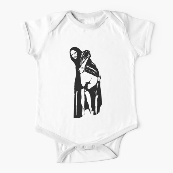 Banksy Mona Lisa Bum Ass Short Sleeve Baby One-Piece