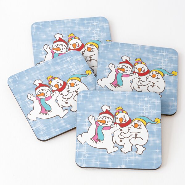 Item preview, Three Happy Little Snowmen having fun designed and sold by headpossum.