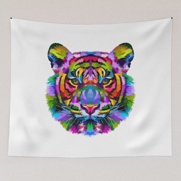 Item preview, Wild Tiger Colorful T shirt, Tiger Fashion Graphic Design Gifts designed and sold by belmahdy.