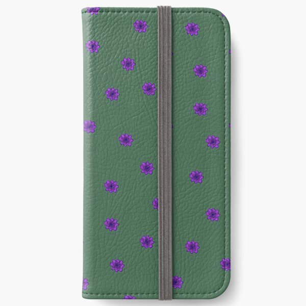 Psychedelic purple flower iPhone Wallet