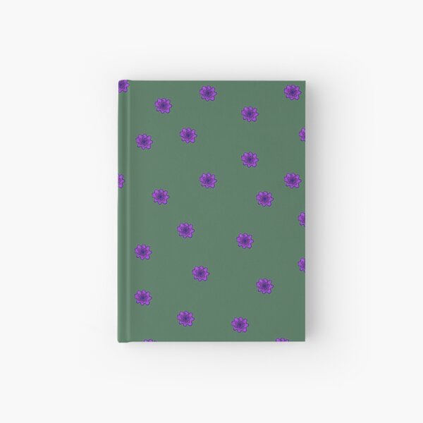 Psychedelic purple flower Hardcover Journal