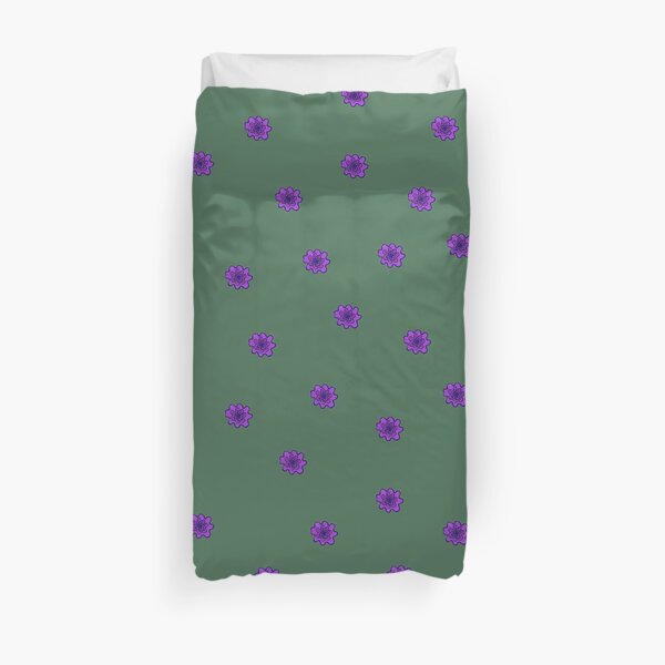 Psychedelic purple flower Duvet Cover