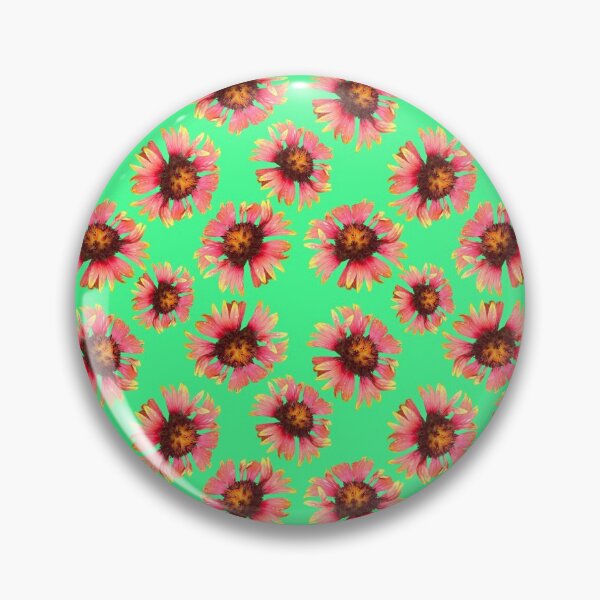 Item preview, Indian blanket Wildflower/Gaillardia pulchella Pattern (Bright Green) designed and sold by CTADesigns.