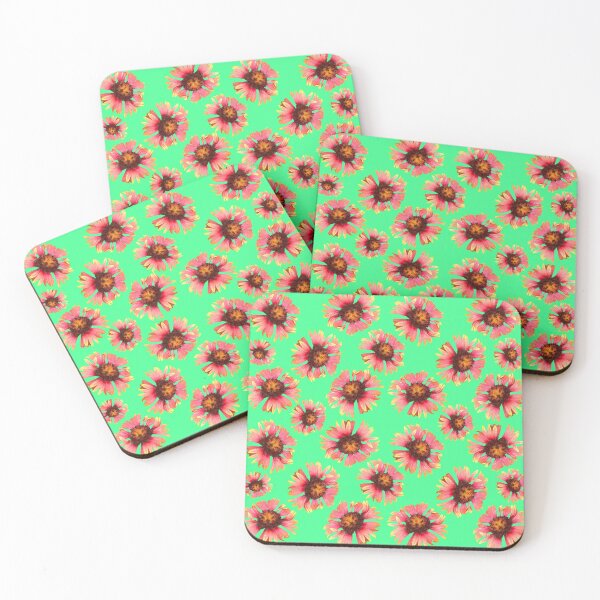 Item preview, Indian blanket Wildflower/Gaillardia pulchella Pattern (Bright Green) designed and sold by CTADesigns.