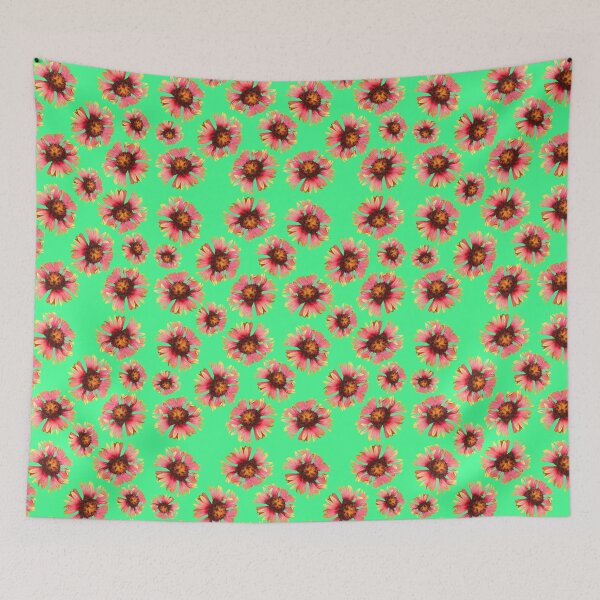 Item preview, Indian blanket Wildflower/Gaillardia pulchella Pattern (Bright Green) designed and sold by CTADesigns.