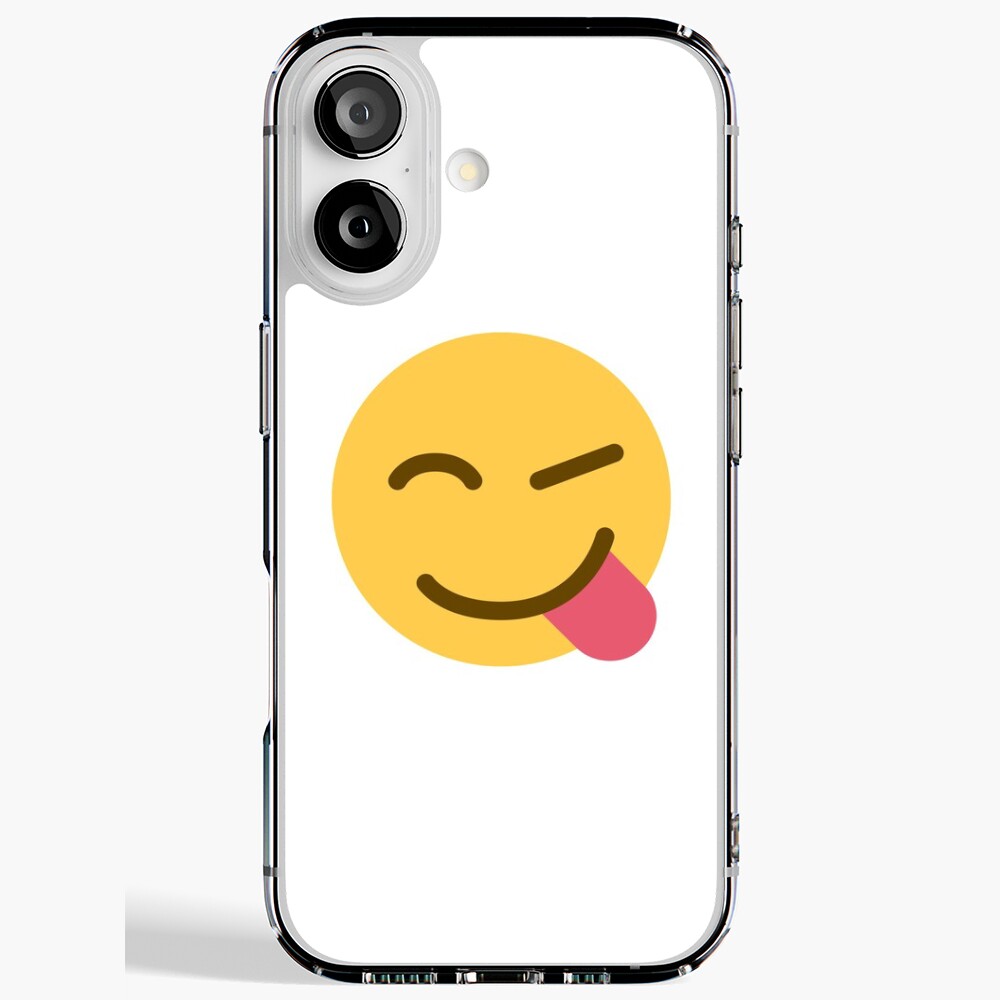 Sticky out tongue face savouring delicious food emoji Sticker