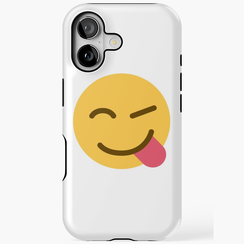 Sticky out tongue face savouring delicious food emoji Sticker